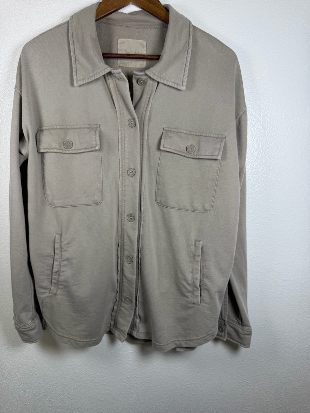 Altar'd State Taupe Utility Button-Up Jacket
